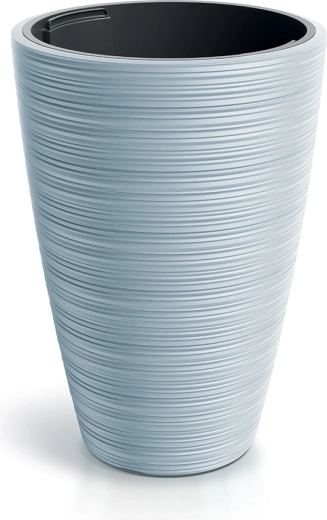 VENA ROUND planter 34.9 cm light gray with insert