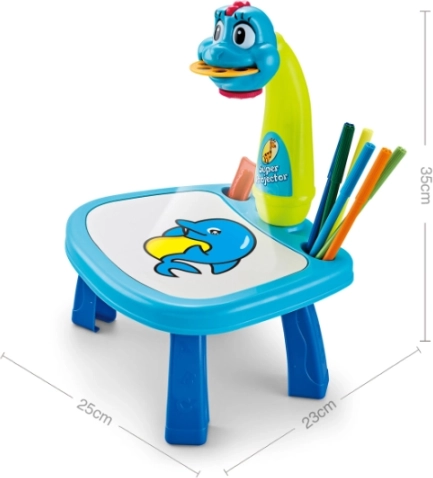 Tafeltje in de vorm van een dinosaurus