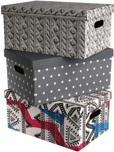 Boîte de rangement décorative avec couvercle 45 × 30 × 21 cm