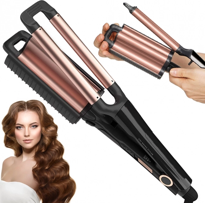 2-in-1 Wellenstab für Haare mit einstellbarer Temperatur