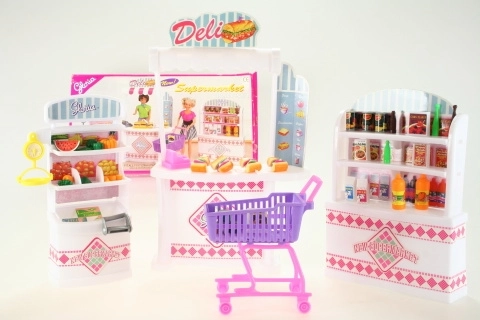 Glorie Supermarket – playset with refreshments and accessories