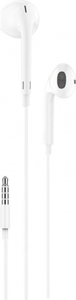 FONENG bedrade in-ear oordopjes met 3,5 mm jack en microfoon – wit