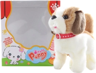 Walking and barking plush puppy on batteries