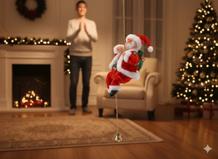 A moving Christmas decoration that stands out at first glance