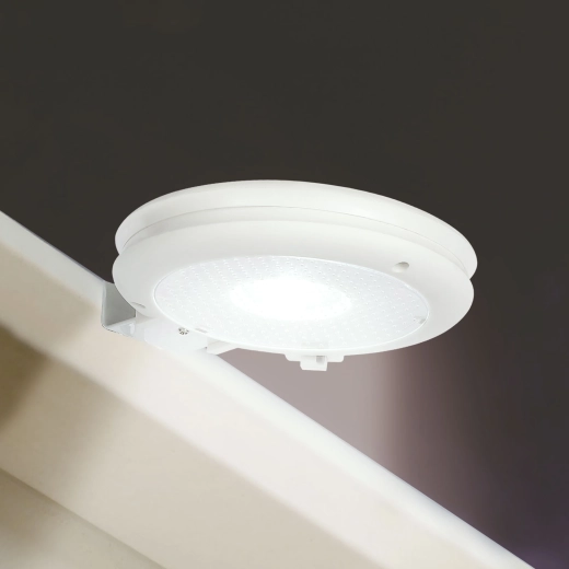 Solarlamp voor de dakgoot met 3 koudwitte SMD-leds, wit