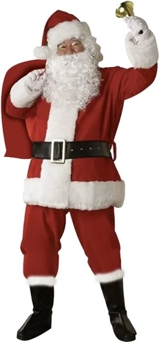 Premium kerstman kostuum complete set