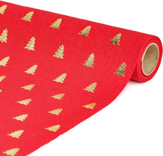 Chemin de table de Noël avec sapin 180 × 28 cm