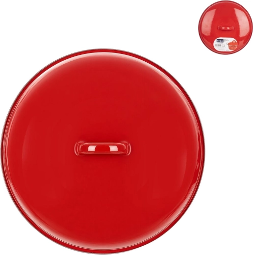 Couvercle émaillé avec bord rouge 23 cm - 1 pièce