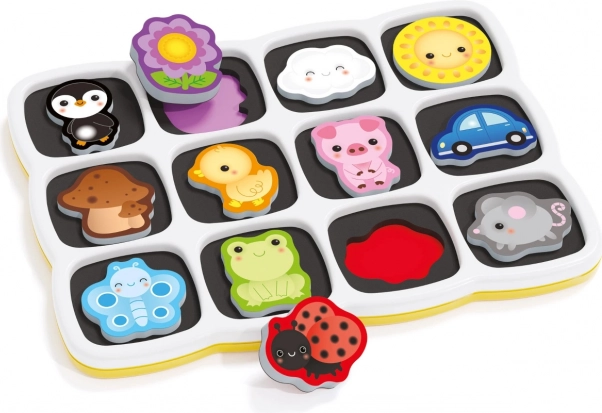 Quercetti Smart Puzzle Magnetico: Colors and First Words