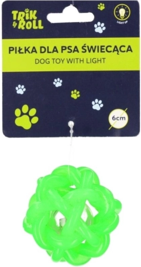 Green glowing dog ball 6 cm