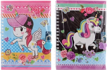 Carnet à clé avec des licornes