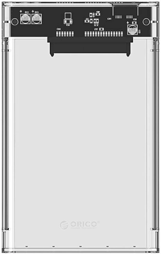 ORICO 2,5" externes Festplattengehäuse, transparent, USB 3.0 5 Gb/s