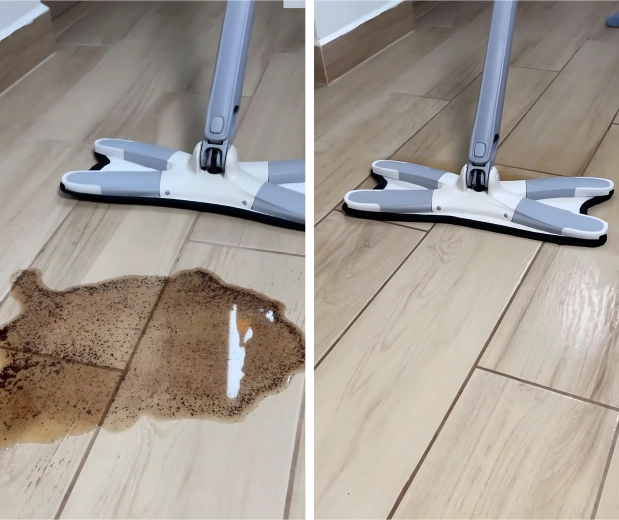 Breite Arbeitsfläche und flexibler Drehkopf