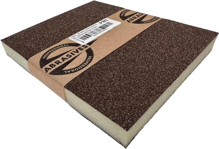 Éponge abrasive double face 120 × 95 × 10 mm, grain 120