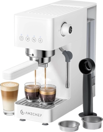 Páková espressomachine AMZCHEF CE-EM3131-WT wit