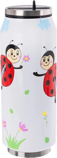Thermos en acier inoxydable en forme de canette – coccinelle 0,4 l