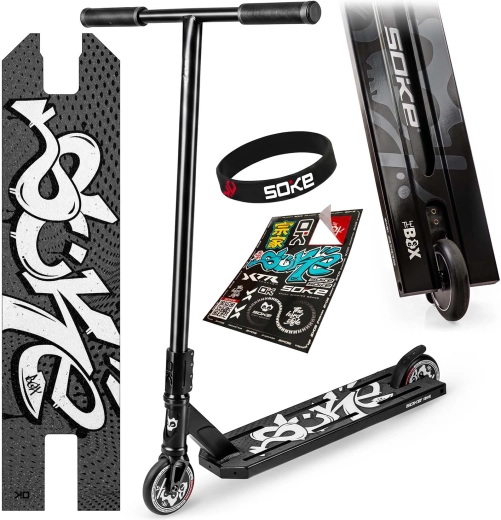 Freestyle stuntstep Soke Box zwart