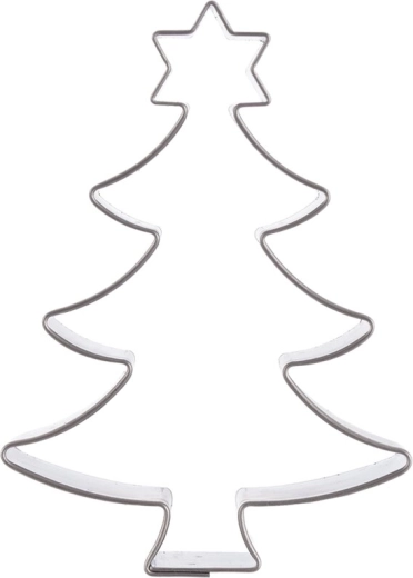 Emporte-pièce de Noël en acier inoxydable sapin avec étoile - 1 pièce