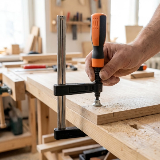 Serre-joint parallèle à vis pour menuiserie, 160 mm, en acier