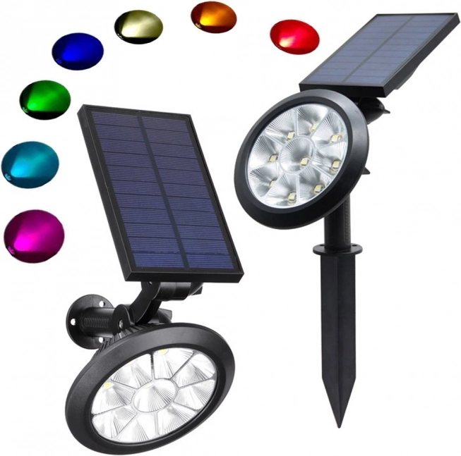 Lampe de jardin solaire RGBW