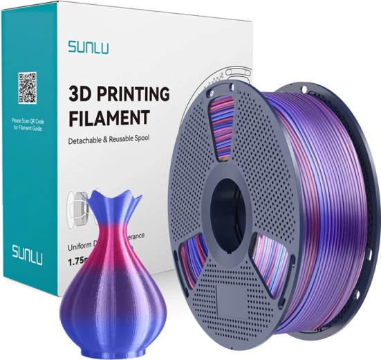 Sunlu PLA+ Silk filament rainbow 02 1,75 mm 1 kg