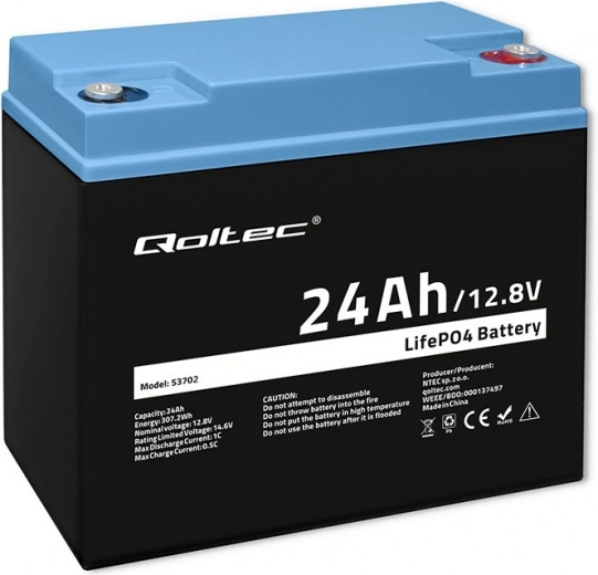 LiFePO4-accu lithium-ijzerfosfaat 12.8V 24Ah 307.2Wh met BMS