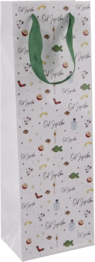 Sac cadeau en papier pour vin « De la part du Père Noël »
