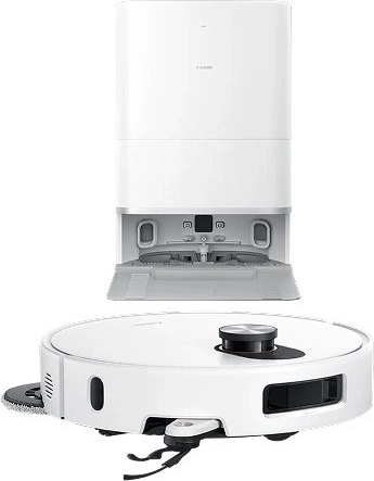 Self-cleaning all-in-one station: dust collection, mop washing and drying
