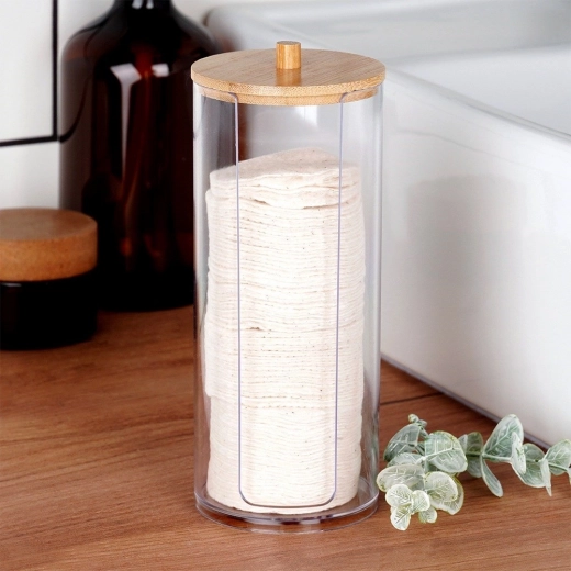 Natürlicher Bambusdeckel als Staubschutz