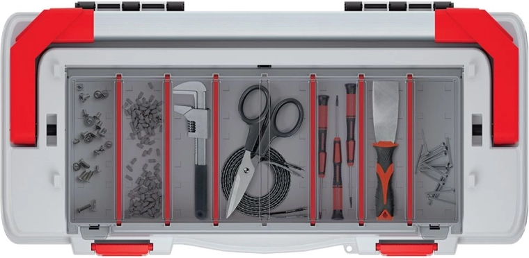 Organize small materials with adjustable dividers