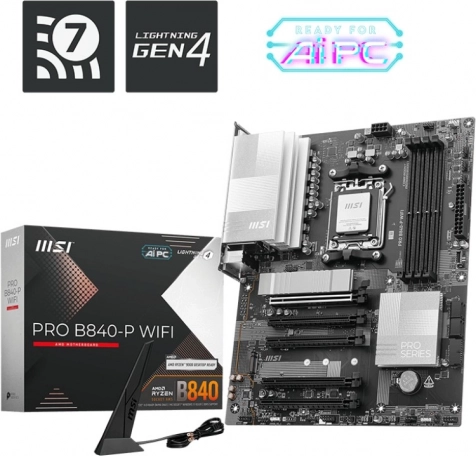 msi pro b840-p wifi – carte mère atx pour amd am5