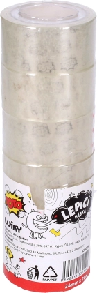 Transparante plakband 24 mm x 20 m, verpakking van 6 stuks