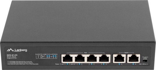 Switch Lanberg 4x PoE+ avec 2 ports uplink