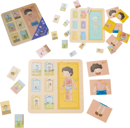 Didaktisches Holzpuzzle des menschlichen Körpers für Kinder - Classic World