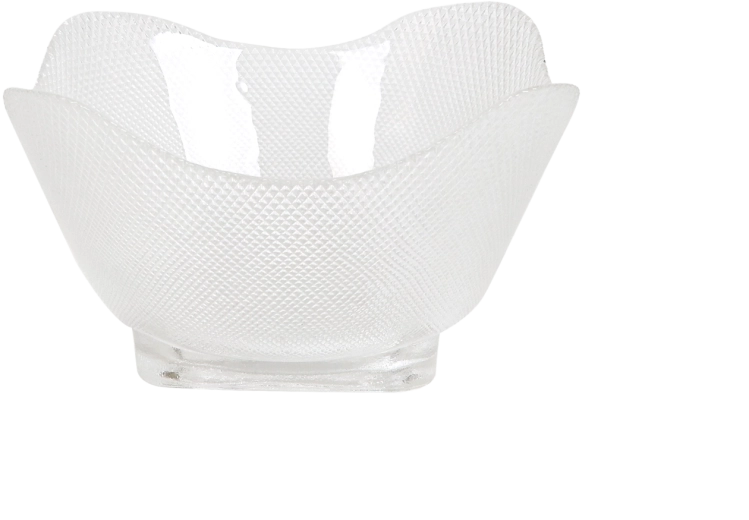 Glazen saladschaal Wave vierkant 20 × 20 cm