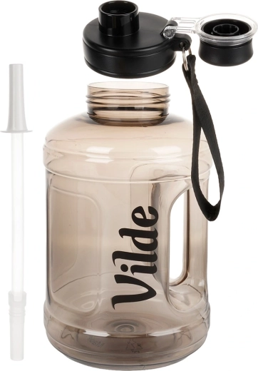 Leak-proof lid with spout and straw
