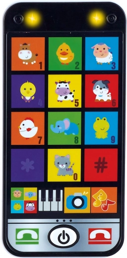 Smartphone interactif pour enfants avec lumières et sons 6,5 × 13,5 cm