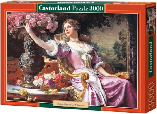 Puzzle 3000 pièces femme en robe violette de W. Czachórski