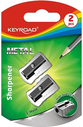 KEYROAD Metal Sharpener, 2 pcs, Silver