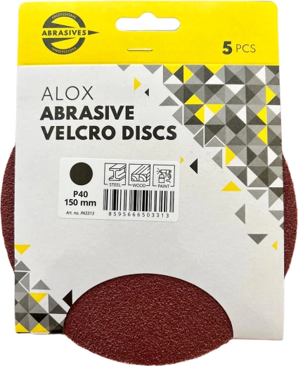 Disques abrasifs auto-agrippants 150 mm, grain 80 (5 pcs)