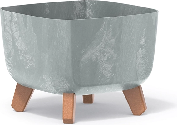Gracia Square Planter with Concrete Effect 24 × 24 cm, Grey