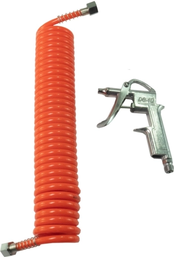 Pistolet pneumatique de soufflage avec tuyau en PU de 5 m