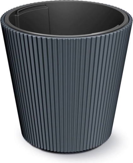 Pot de fleurs avec insert MILLY 35 cm anthracite