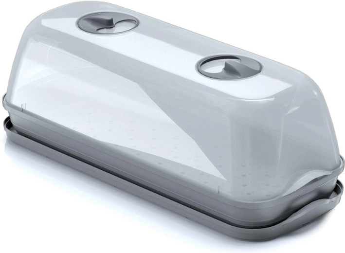 Kweekbak met deksel 51,5 × 19,6 × 18,5 cm, grijs