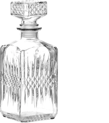 Glazen karaf 855 ml met stop met afdichting