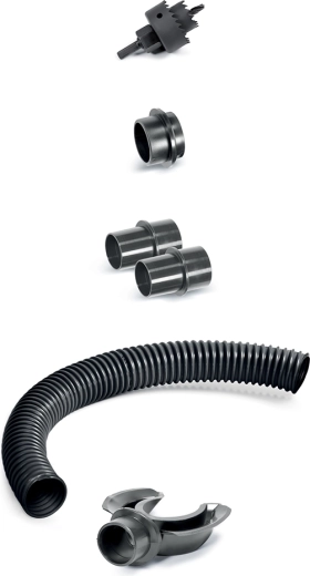 Connection kit for a rainwater barrel with hole saw (6-piece)