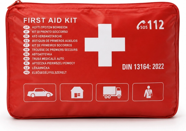 Auto-EHBO-kit Europa DIN 13164 (nieuwe vereisten 2026) - 1 stuk