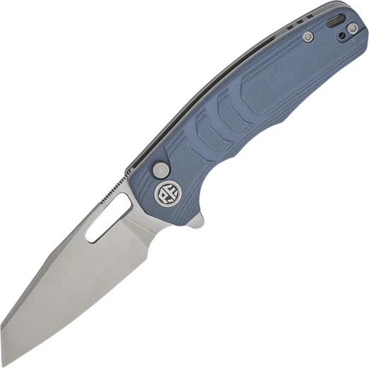 Petrified Fish Trilobite pocket knife 7.7 cm, stonewash blade, blue G10
