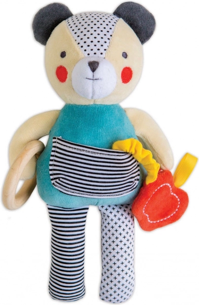 Petit Collage beertje met bijtring van biologische katoen