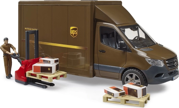Véhicule de livraison UPS Bruder MB Sprinter avec figurine et accessoires
